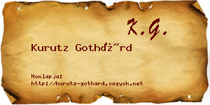 Kurutz Gothárd névjegykártya